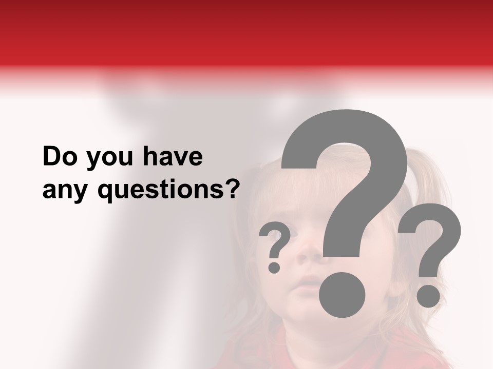 A Little Girl With A Shadow On The Wall PowerPoint Template