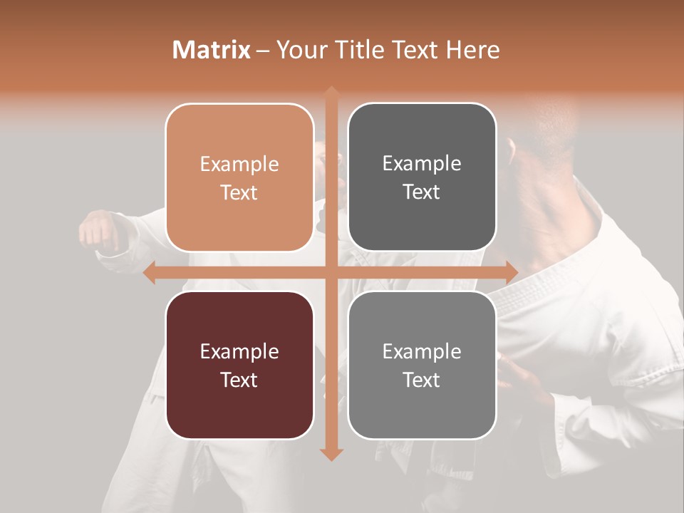 Two Men Fighting In A Karate Match Powerpoint Presentation PowerPoint Template