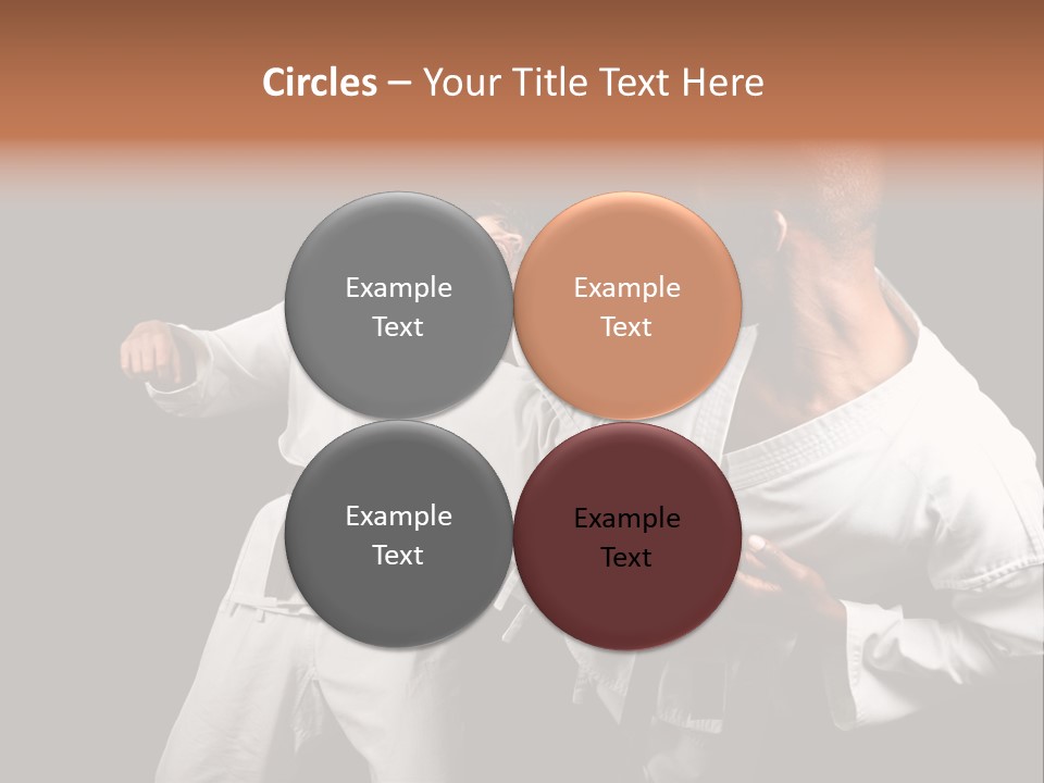 Two Men Fighting In A Karate Match Powerpoint Presentation PowerPoint Template