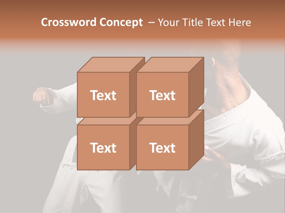Two Men Fighting In A Karate Match Powerpoint Presentation PowerPoint Template
