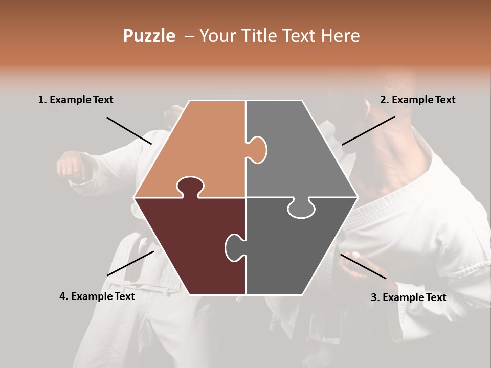 Two Men Fighting In A Karate Match Powerpoint Presentation PowerPoint Template
