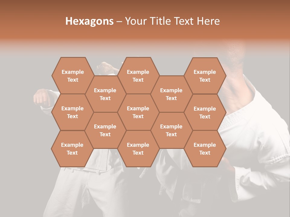 Two Men Fighting In A Karate Match Powerpoint Presentation PowerPoint Template