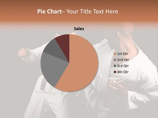 Two Men Fighting In A Karate Match Powerpoint Presentation PowerPoint Template