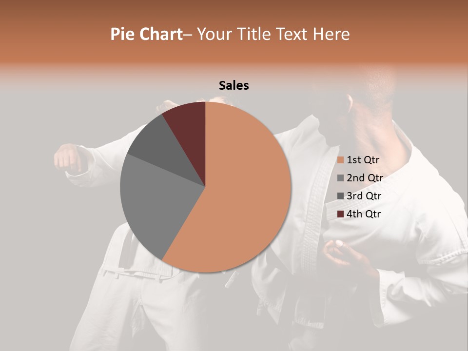 Two Men Fighting In A Karate Match Powerpoint Presentation PowerPoint Template