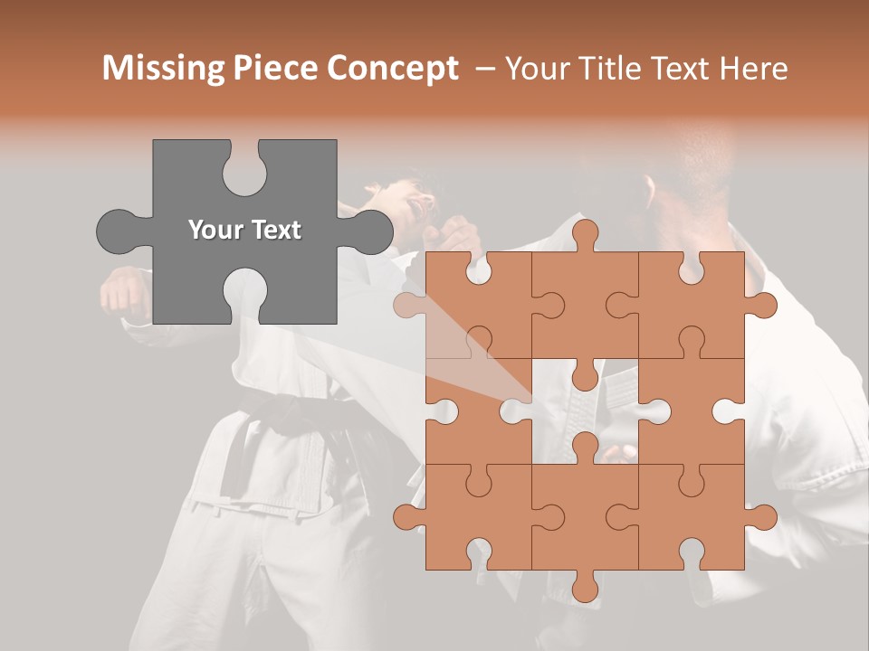 Two Men Fighting In A Karate Match Powerpoint Presentation PowerPoint Template