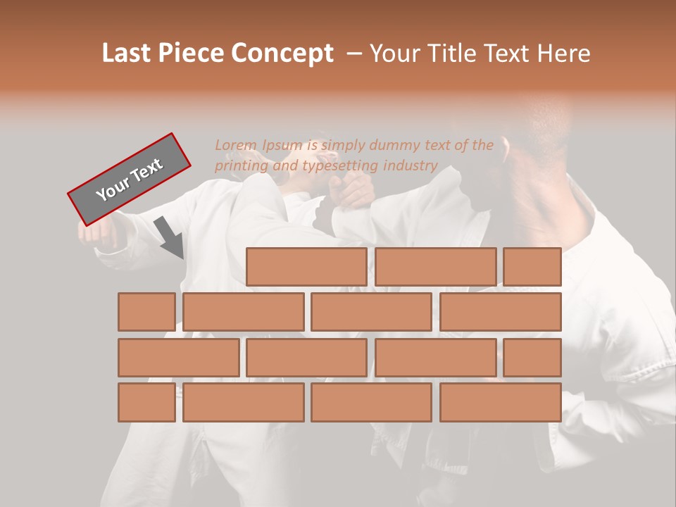 Two Men Fighting In A Karate Match Powerpoint Presentation PowerPoint Template