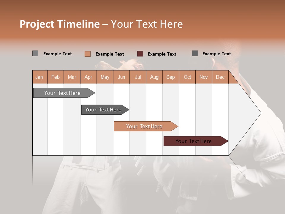 Two Men Fighting In A Karate Match Powerpoint Presentation PowerPoint Template