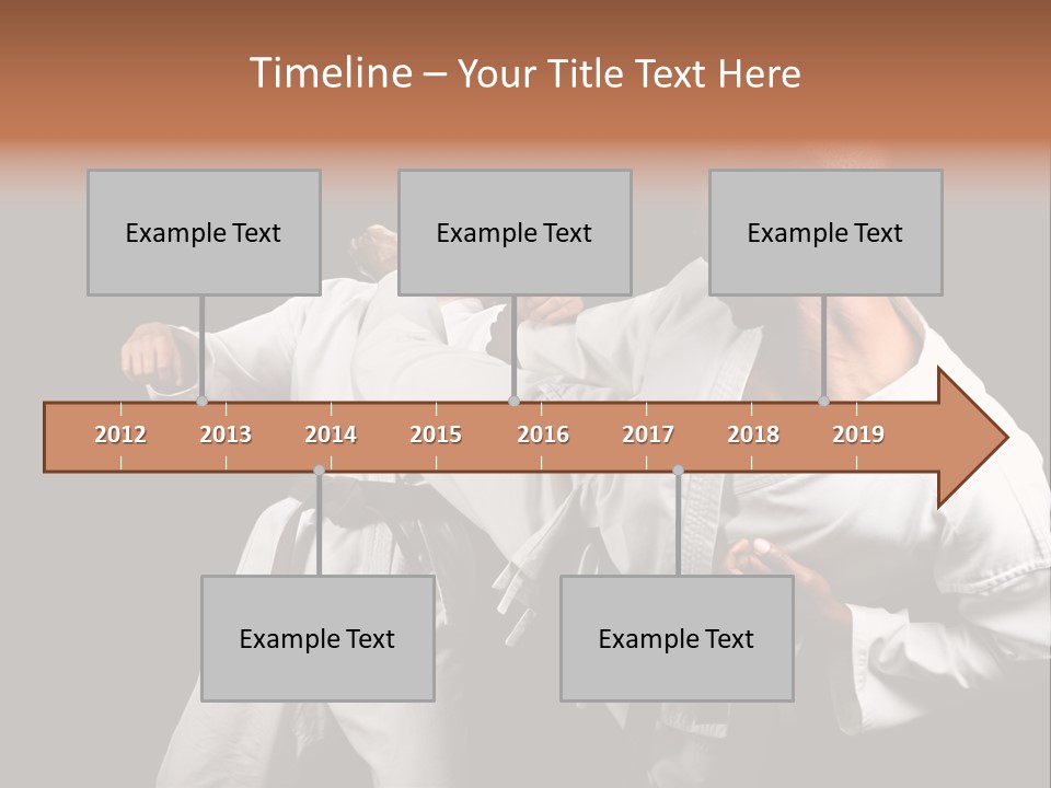 Two Men Fighting In A Karate Match Powerpoint Presentation PowerPoint Template