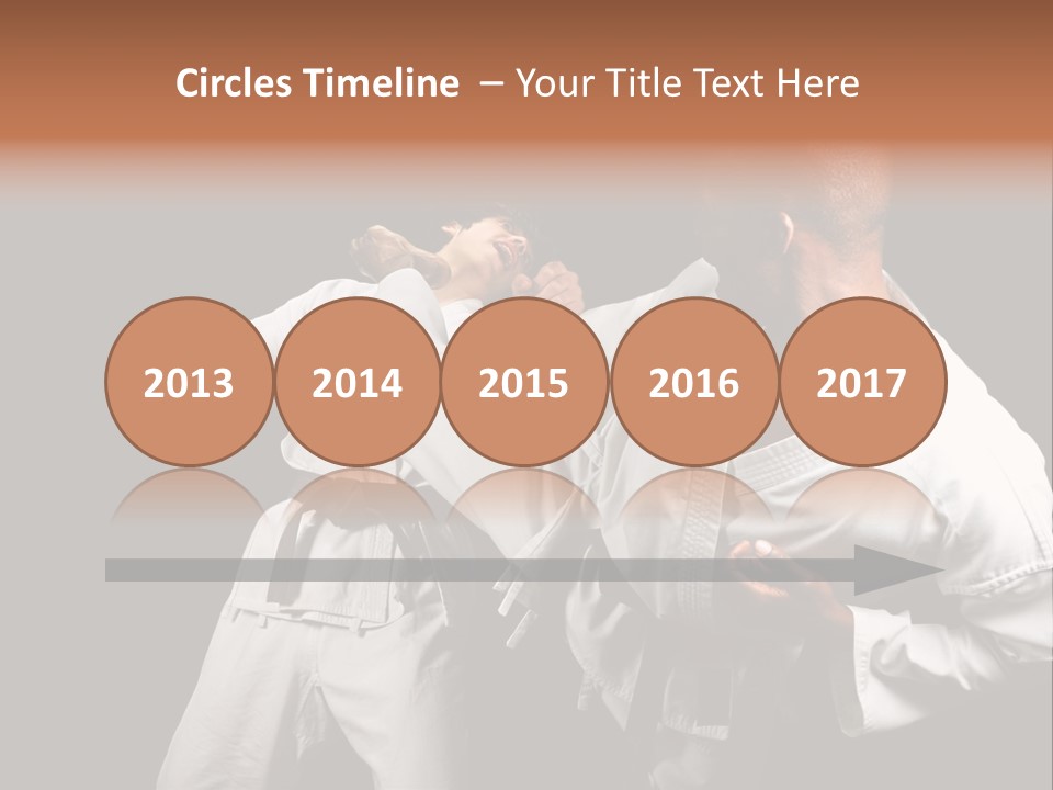 Two Men Fighting In A Karate Match Powerpoint Presentation PowerPoint Template