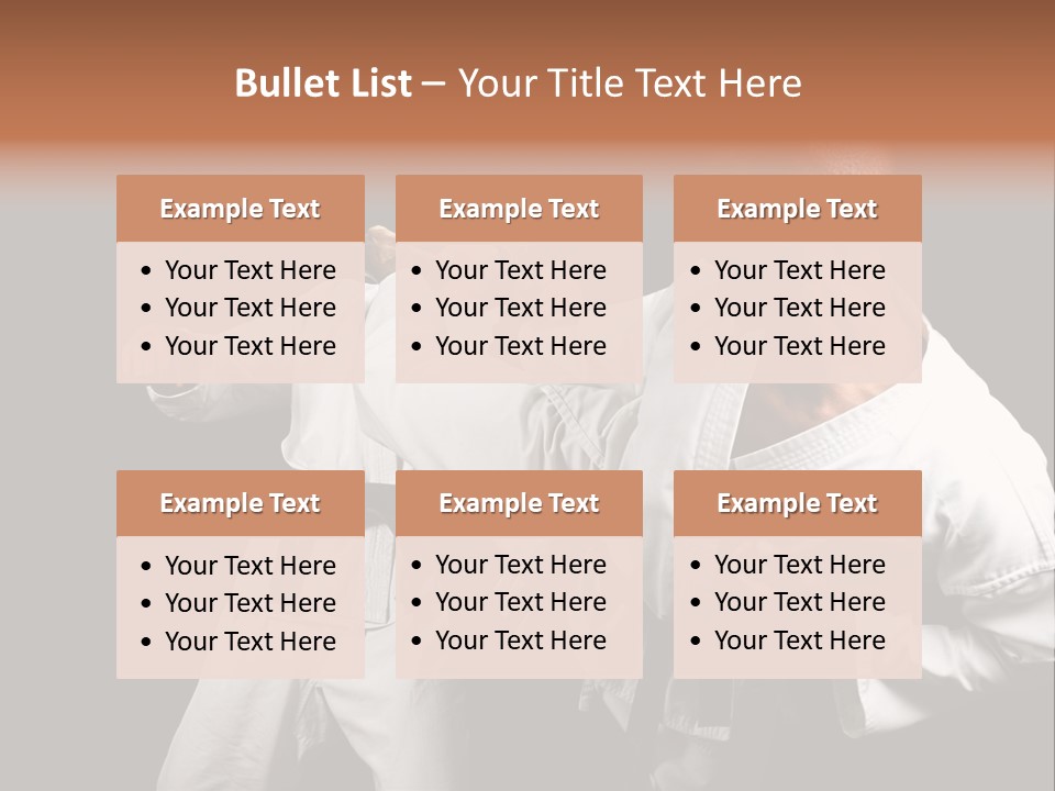 Two Men Fighting In A Karate Match Powerpoint Presentation PowerPoint Template
