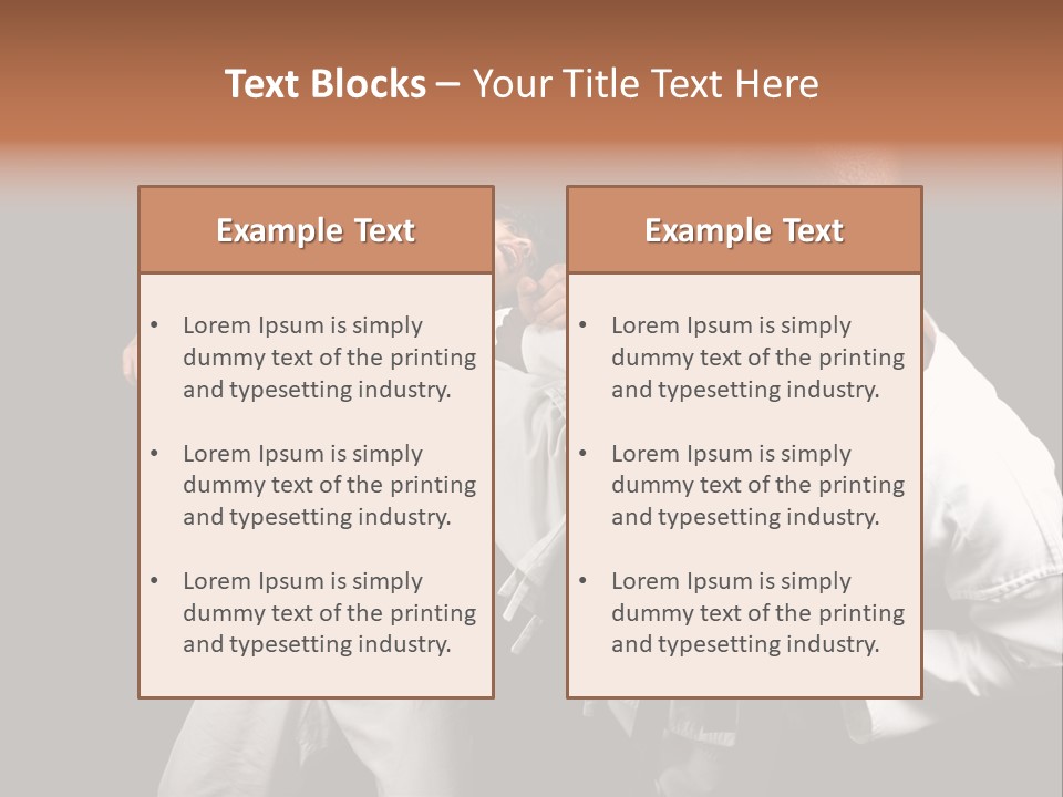 Two Men Fighting In A Karate Match Powerpoint Presentation PowerPoint Template