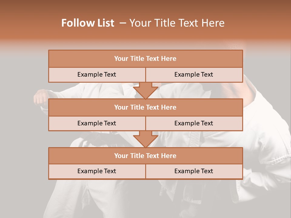 Two Men Fighting In A Karate Match Powerpoint Presentation PowerPoint Template