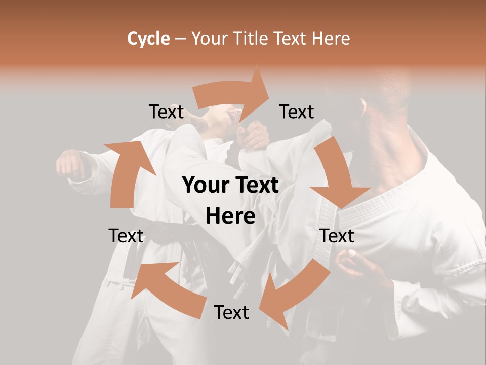 Two Men Fighting In A Karate Match Powerpoint Presentation PowerPoint Template