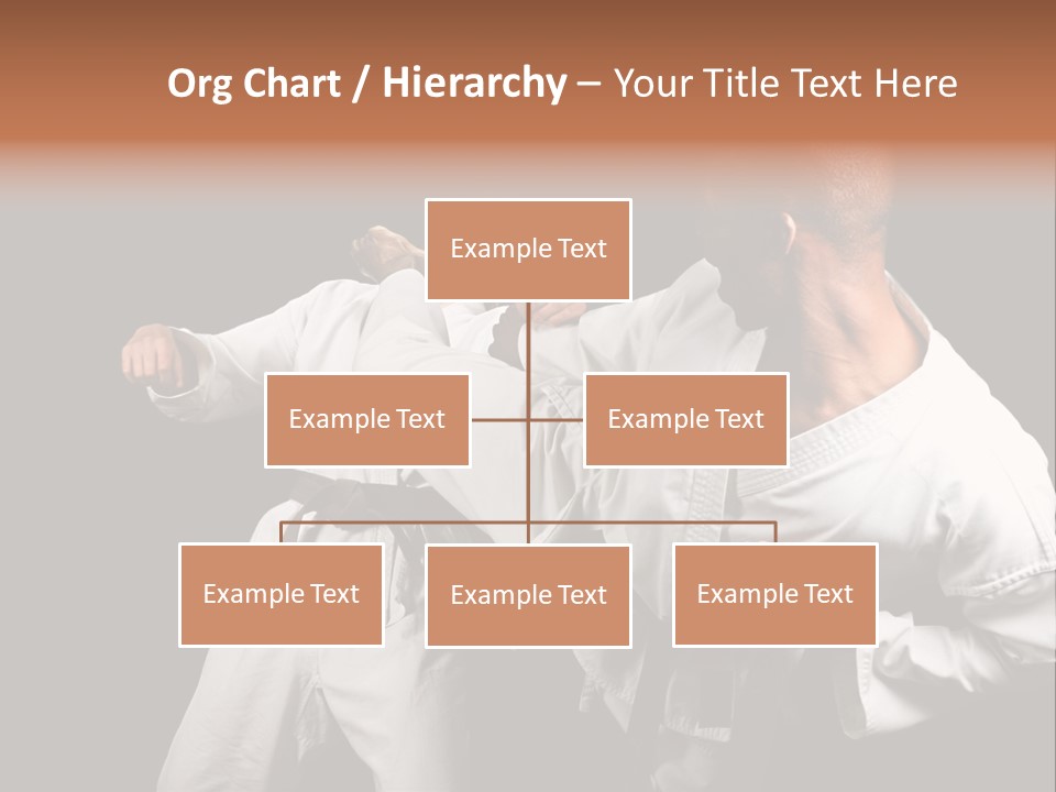 Two Men Fighting In A Karate Match Powerpoint Presentation PowerPoint Template