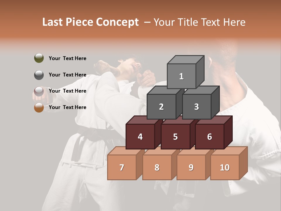 Two Men Fighting In A Karate Match Powerpoint Presentation PowerPoint Template