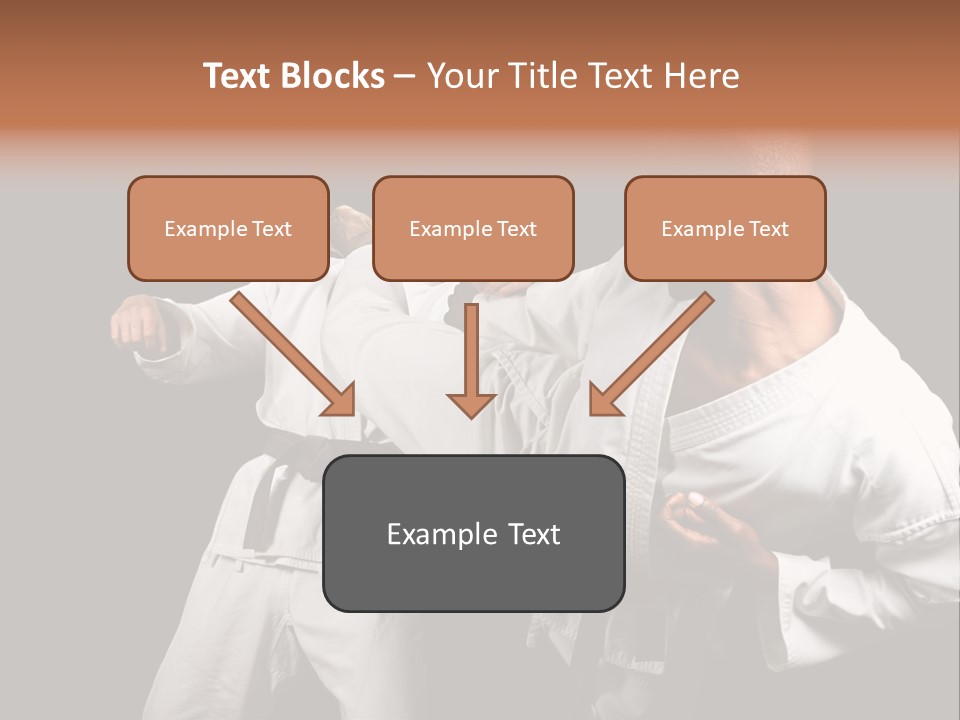 Two Men Fighting In A Karate Match Powerpoint Presentation PowerPoint Template