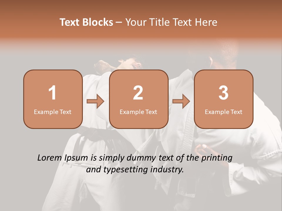 Two Men Fighting In A Karate Match Powerpoint Presentation PowerPoint Template