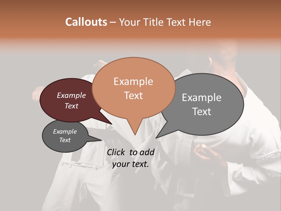 Two Men Fighting In A Karate Match Powerpoint Presentation PowerPoint Template