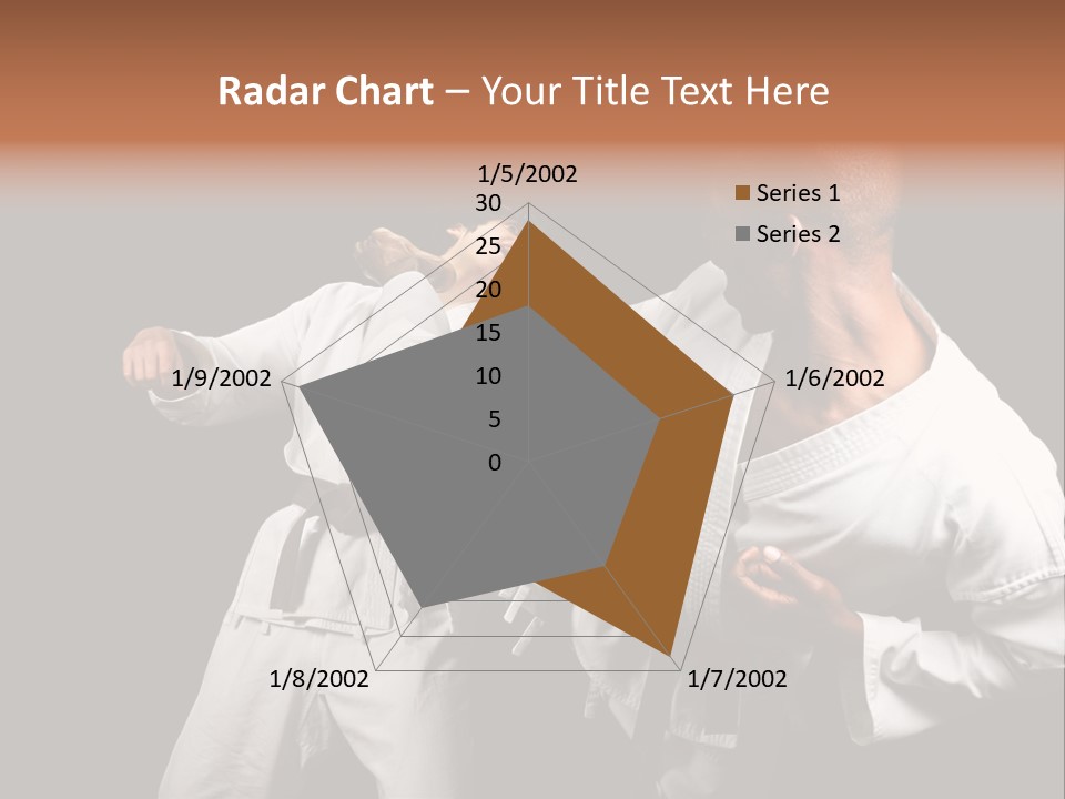 Two Men Fighting In A Karate Match Powerpoint Presentation PowerPoint Template