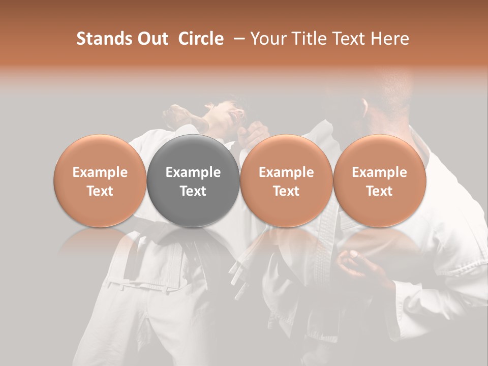 Two Men Fighting In A Karate Match Powerpoint Presentation PowerPoint Template
