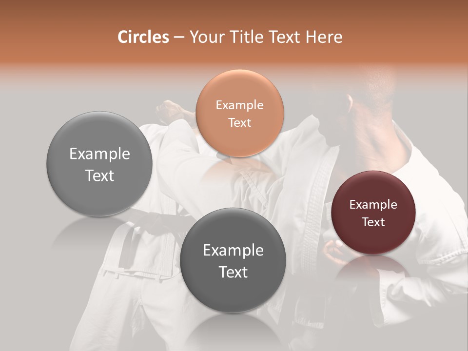 Two Men Fighting In A Karate Match Powerpoint Presentation PowerPoint Template
