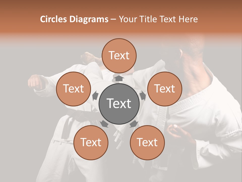 Two Men Fighting In A Karate Match Powerpoint Presentation PowerPoint Template