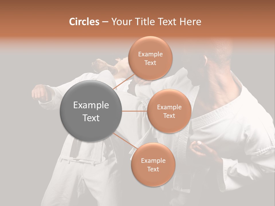 Two Men Fighting In A Karate Match Powerpoint Presentation PowerPoint Template