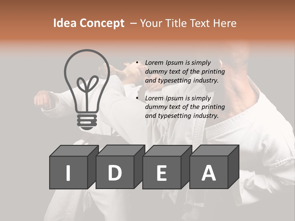 Two Men Fighting In A Karate Match Powerpoint Presentation PowerPoint Template