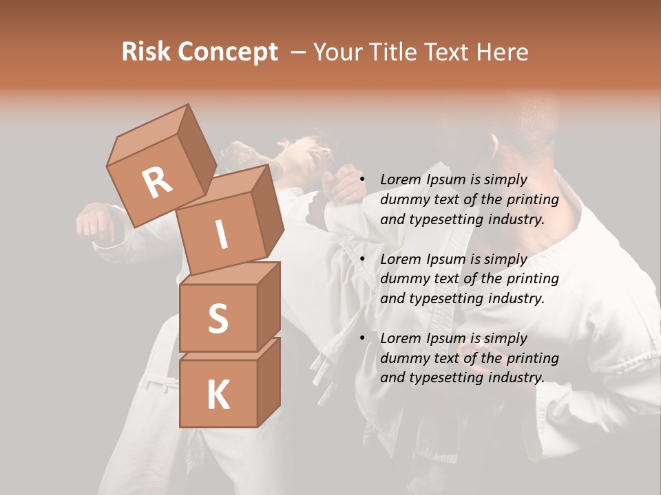 Two Men Fighting In A Karate Match Powerpoint Presentation PowerPoint Template