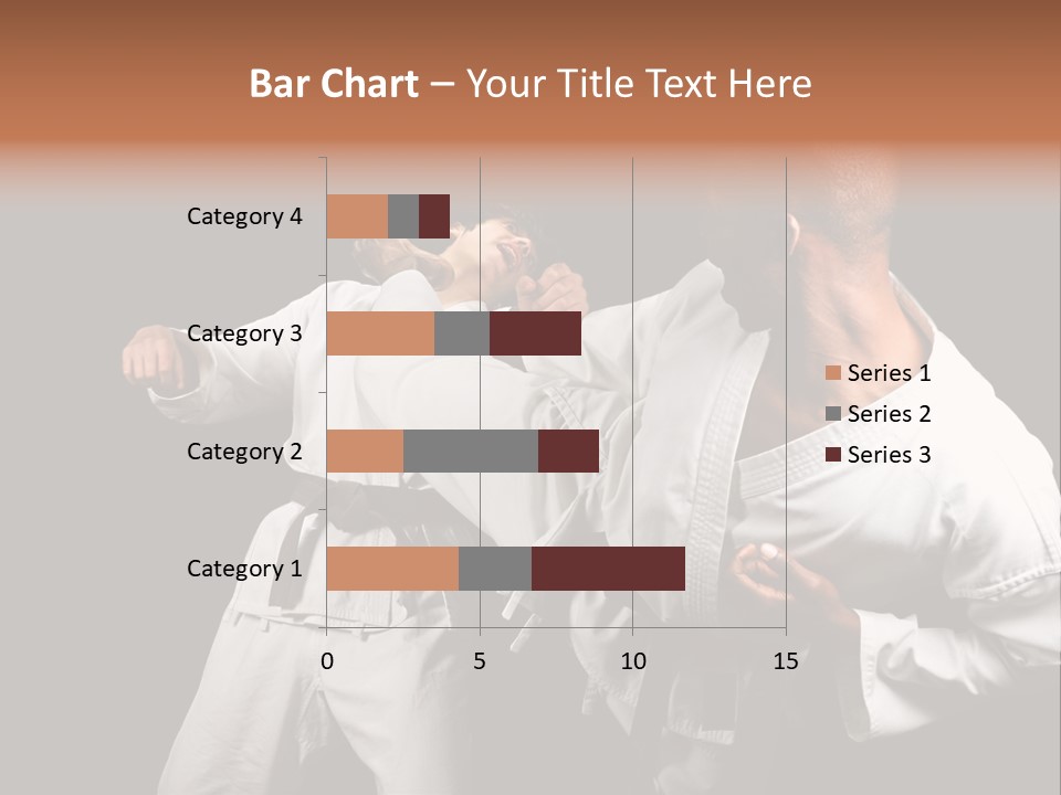 Two Men Fighting In A Karate Match Powerpoint Presentation PowerPoint Template