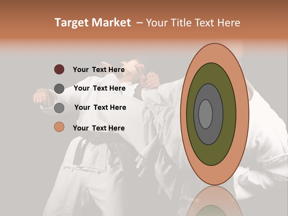 Two Men Fighting In A Karate Match Powerpoint Presentation PowerPoint Template