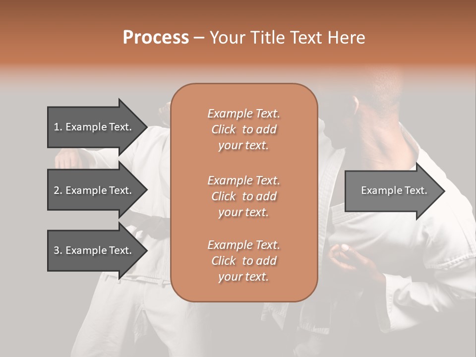 Two Men Fighting In A Karate Match Powerpoint Presentation PowerPoint Template