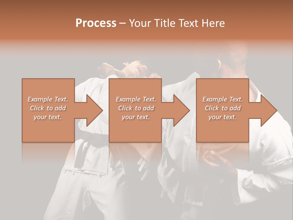 Two Men Fighting In A Karate Match Powerpoint Presentation PowerPoint Template