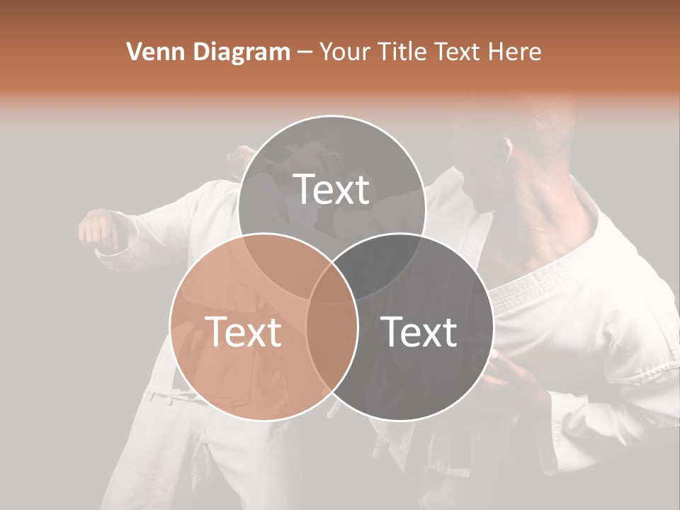 Two Men Fighting In A Karate Match Powerpoint Presentation PowerPoint Template