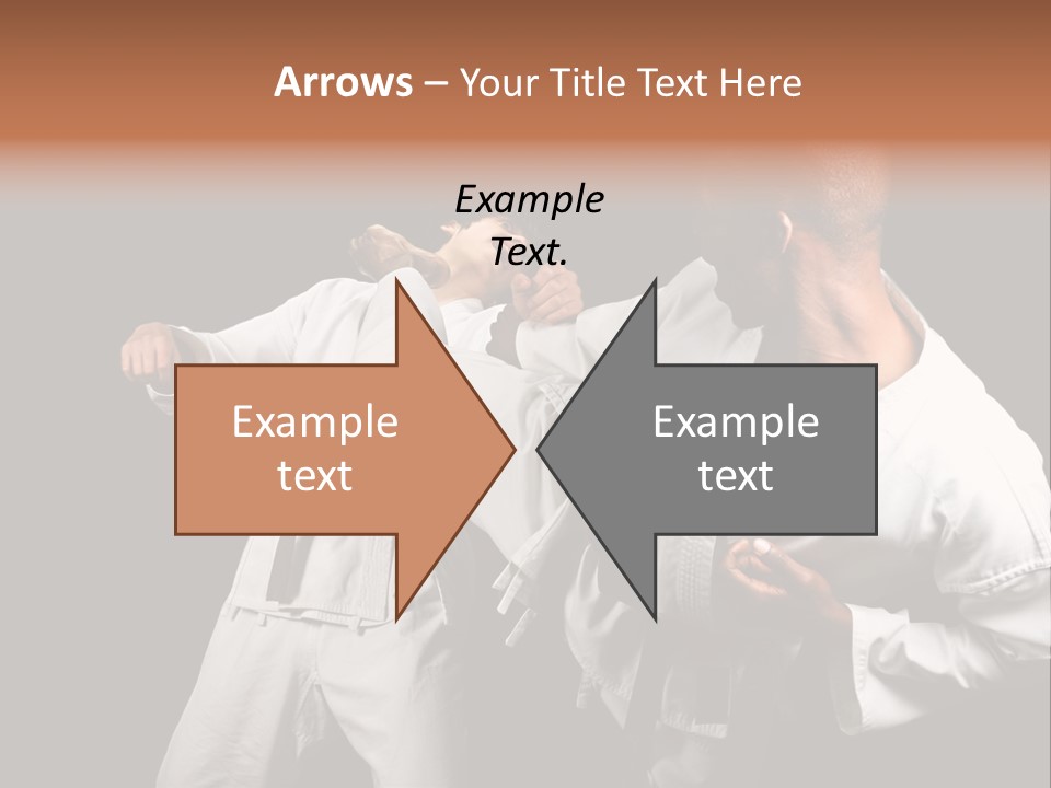 Two Men Fighting In A Karate Match Powerpoint Presentation PowerPoint Template