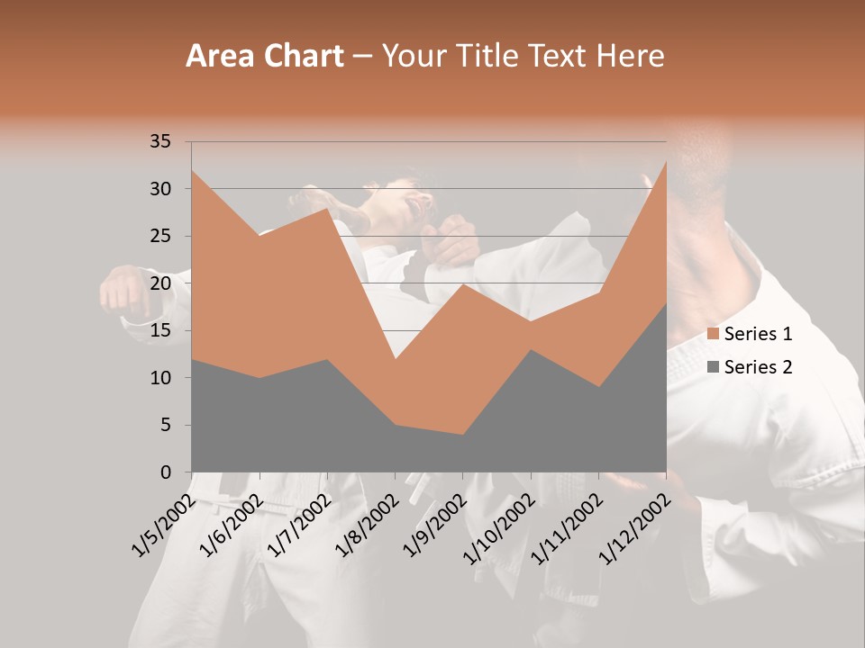 Two Men Fighting In A Karate Match Powerpoint Presentation PowerPoint Template