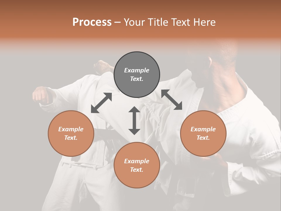 Two Men Fighting In A Karate Match Powerpoint Presentation PowerPoint Template