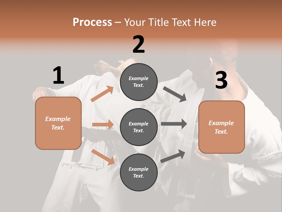 Two Men Fighting In A Karate Match Powerpoint Presentation PowerPoint Template