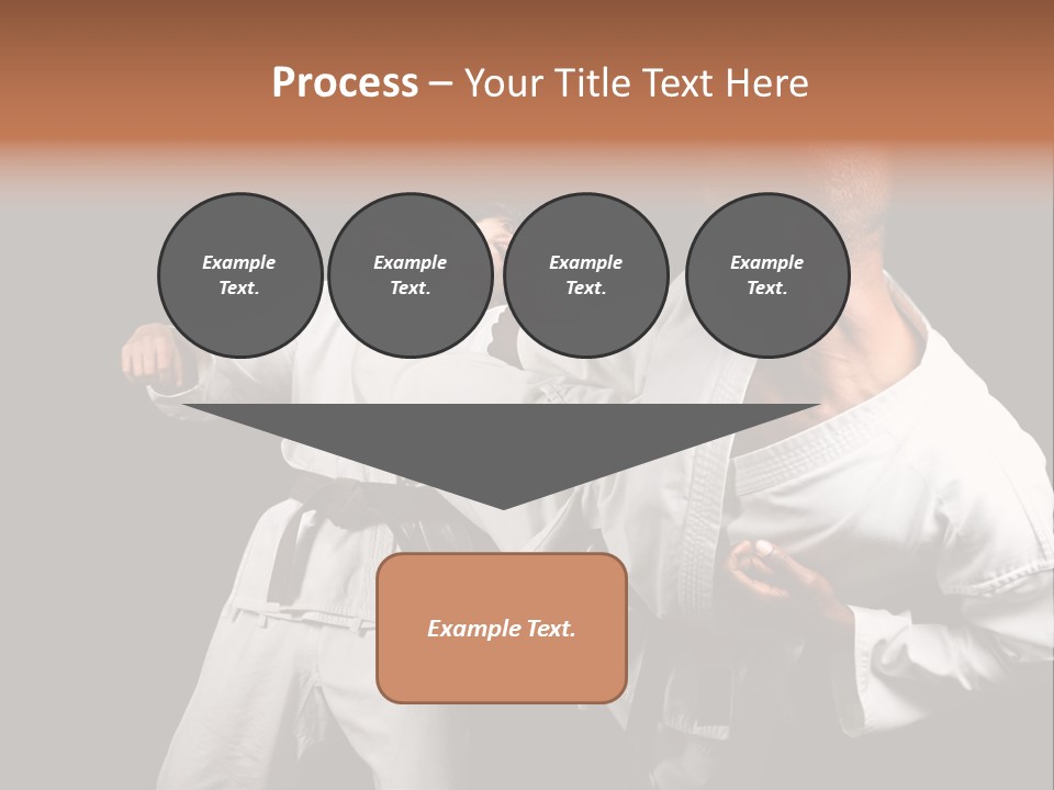 Two Men Fighting In A Karate Match Powerpoint Presentation PowerPoint Template