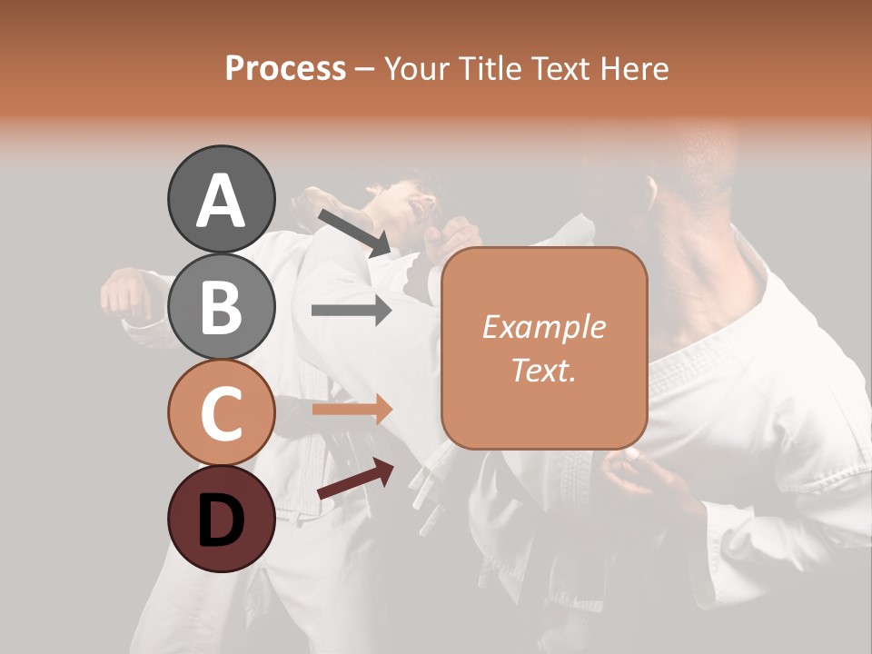 Two Men Fighting In A Karate Match Powerpoint Presentation PowerPoint Template