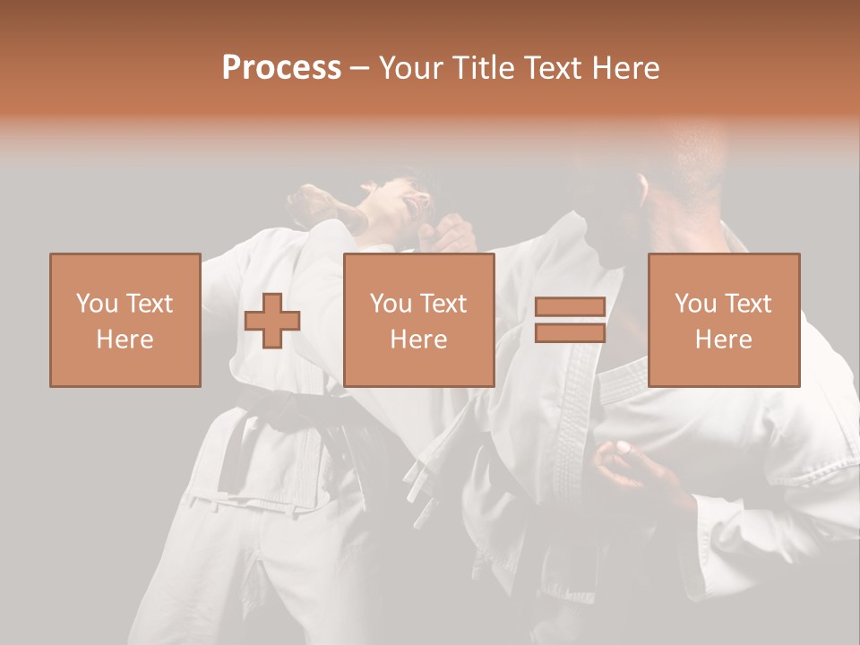 Two Men Fighting In A Karate Match Powerpoint Presentation PowerPoint Template