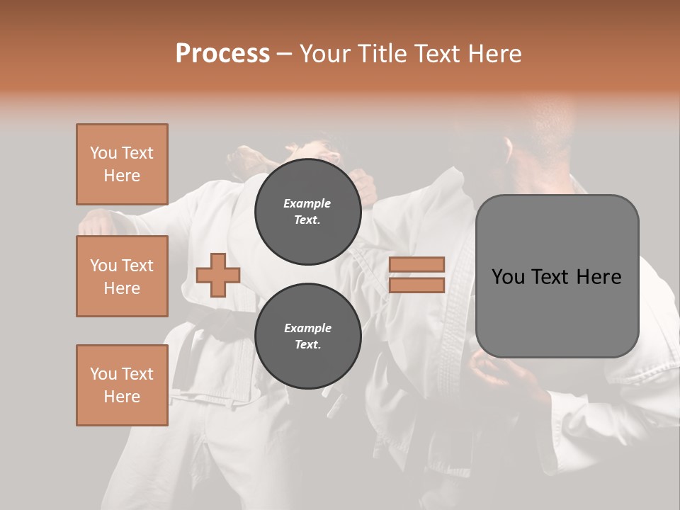 Two Men Fighting In A Karate Match Powerpoint Presentation PowerPoint Template