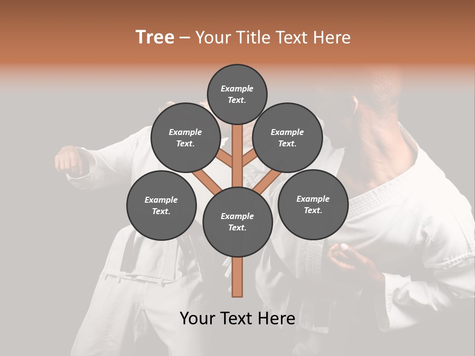 Two Men Fighting In A Karate Match Powerpoint Presentation PowerPoint Template