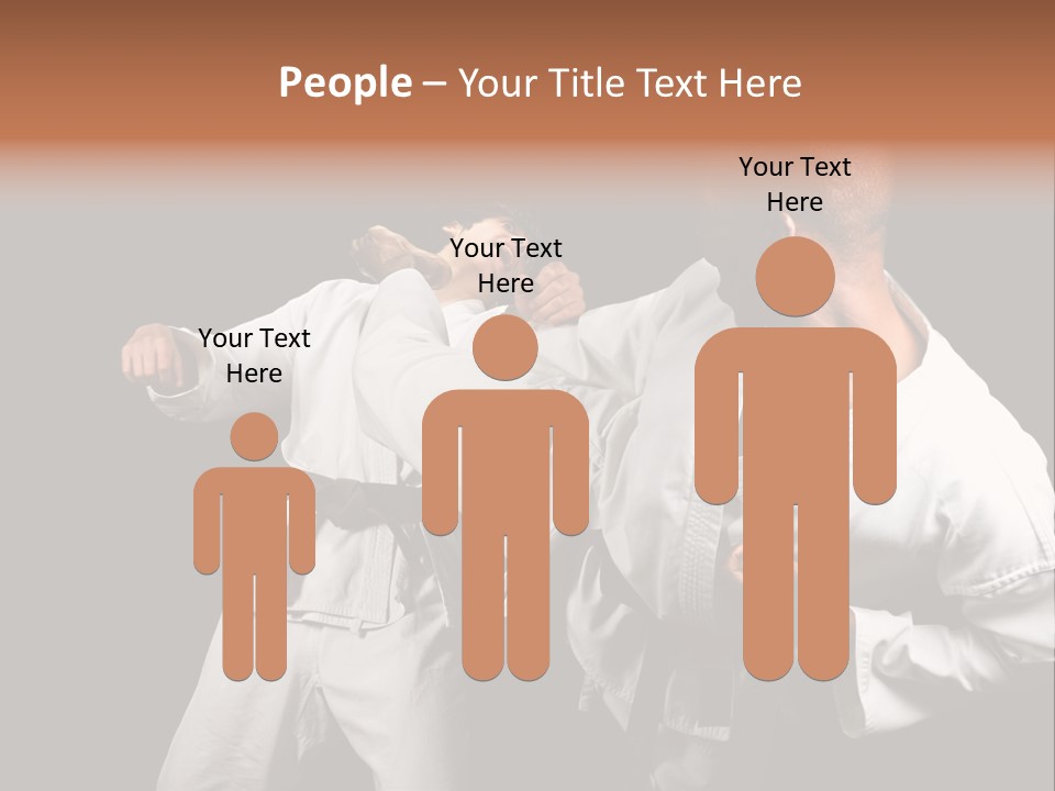 Two Men Fighting In A Karate Match Powerpoint Presentation PowerPoint Template