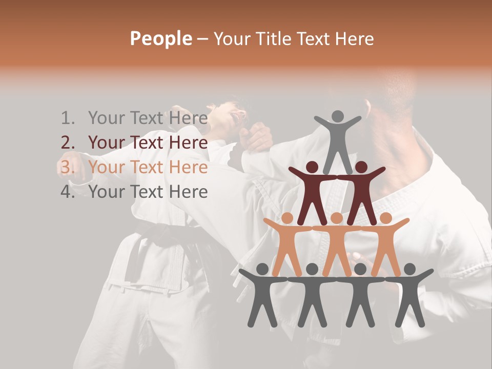 Two Men Fighting In A Karate Match Powerpoint Presentation PowerPoint Template