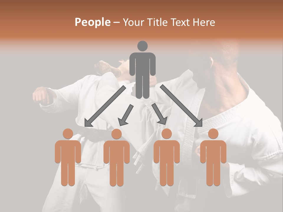 Two Men Fighting In A Karate Match Powerpoint Presentation PowerPoint Template