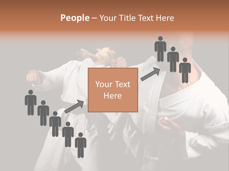 Two Men Fighting In A Karate Match Powerpoint Presentation PowerPoint Template