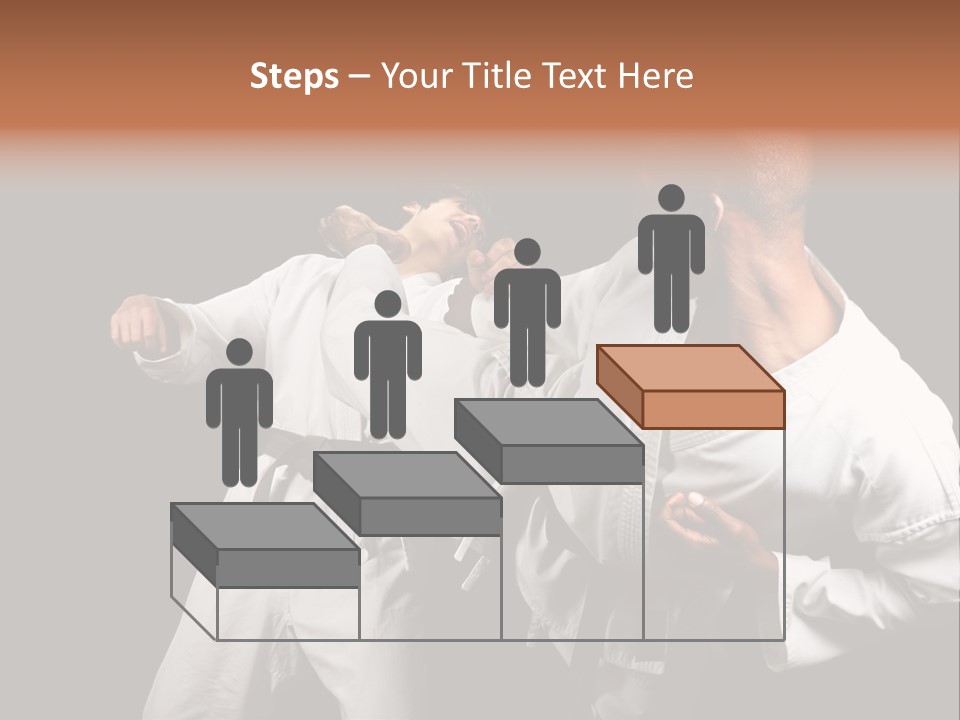 Two Men Fighting In A Karate Match Powerpoint Presentation PowerPoint Template