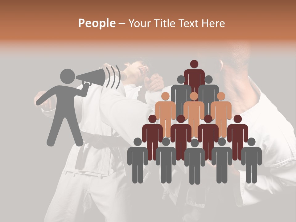 Two Men Fighting In A Karate Match Powerpoint Presentation PowerPoint Template