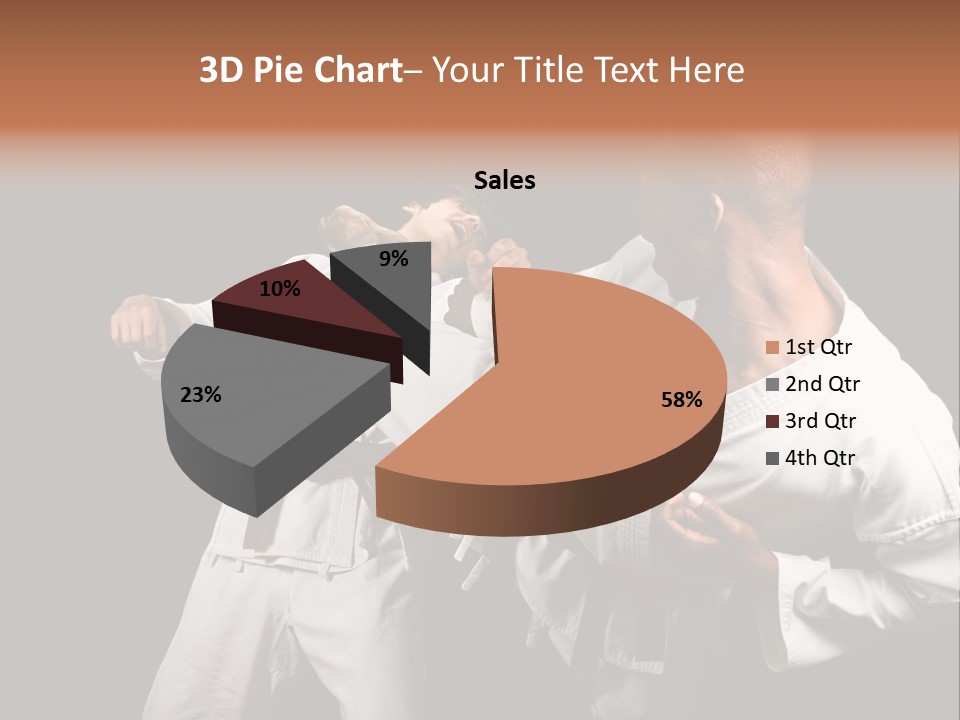 Two Men Fighting In A Karate Match Powerpoint Presentation PowerPoint Template